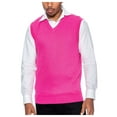 thumbnail image 1 of True Rock Men's Argyle V-Neck Sweater Vest (Fuchsia Pink, Large), 1 of 2
