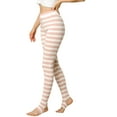 thumbnail image 4 of DARING DIVA High Waist Elastic Waistband Stirrup Pant L Red White-Stripe, 4 of 7