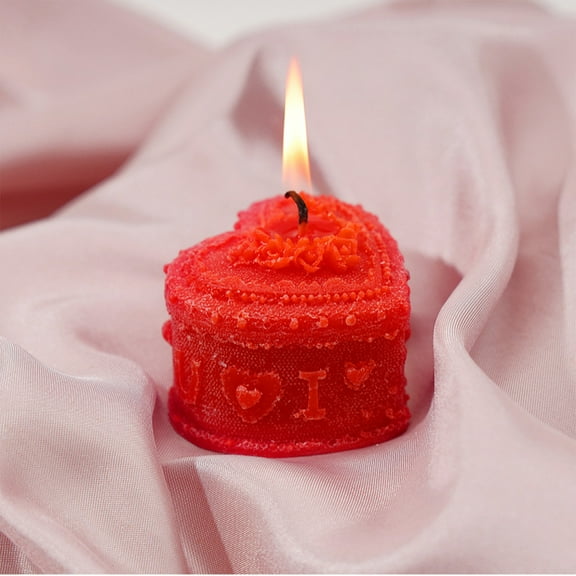HongHeng Clearance Under $2.00 1Pc Valentine's Day Heart Candles- Love Heart Shape Scented Candles- Handmade Aromatherapy Candles for Valentine's Day, Wedding, Anniversary, Birthday, Home Decor
