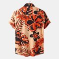 thumbnail image 3 of Camisas Vaqueras Para Hombre XXL Camiseta de manga corta con solapa y hebilla con estampado de y ocio para hombre (Orange, XL), 3 of 7