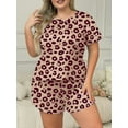 thumbnail image 5 of Musefolio Womens Plus Size Abstract Print Pajama Set Short Sleeve Top Shorts Sleepwear 1X-5X, 5 of 7