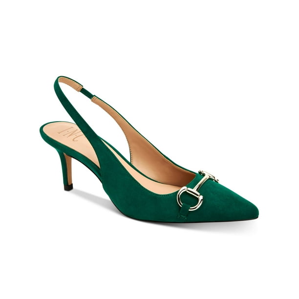 INC Womens Green Horsebit Hardware Cushioned Comfort Carynn Pointed Toe