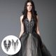 thumbnail image 4 of 2 parches de flores con cuentas, 2 estilos, para coser. Parches de tul bordados para coser, ideales para vestidos de novia. Accesorios de ropa DIY. Color negro., 4 of 5