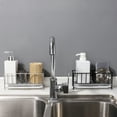 thumbnail image 3 of Kitchen Sink Organizer Shelf Storage Rack Stainless Steel With Drip Tray Rustproof Durable Sponge Holder, 3 of 8