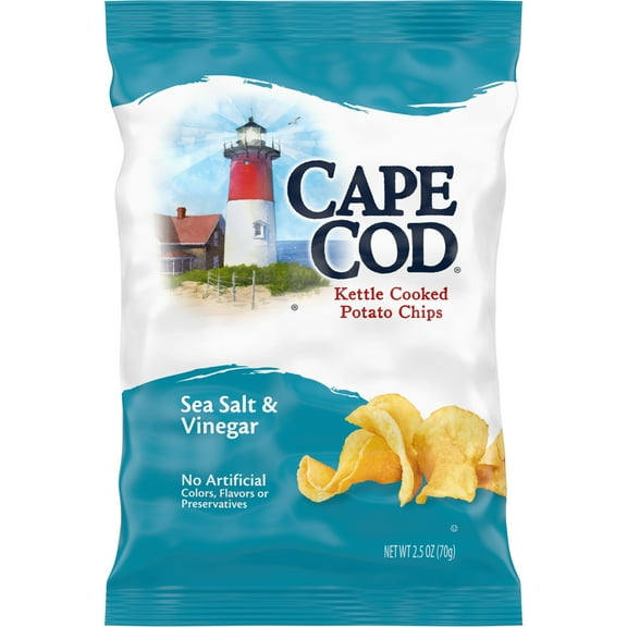 Cape Cod Sea Salt & Vinegar Chips, 2.5 oz Bag
