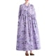 thumbnail image 1 of Vestido Irfora Vestido de manga larga vintage para mujer con bolsillos Vestido informal suelto estampado Irfora Vestido, 1 of 7