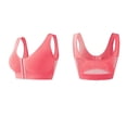 thumbnail image 7 of Women's Front Closure Bras Posture Lightly Padded Plus Size Wireless Full Coverage Bra Back Hollow Breathable Bra, 7 of 7