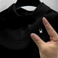 thumbnail image 5 of Camiseta de manga corta con solapa de verano para oficina, estilo clásico, estilo polo, para hombre, para negocios, ocio, transpirable, 5 of 5