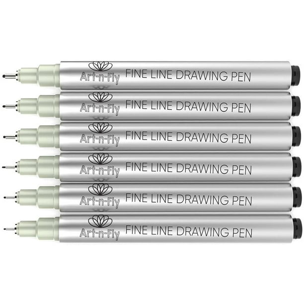 Black Fine Tip Inking Pens For Drawing Archival Waterproof Ink Pen  Fineliner Sketching Pens for Artist Drafting Manga 