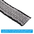 thumbnail image 4 of Unique Bargains 2.4' Wide 2.2 Yards Burlap Ribbon White Lace Roll Wrapping Fabric Crafts Roll Black 2 Pack, 4 of 6
