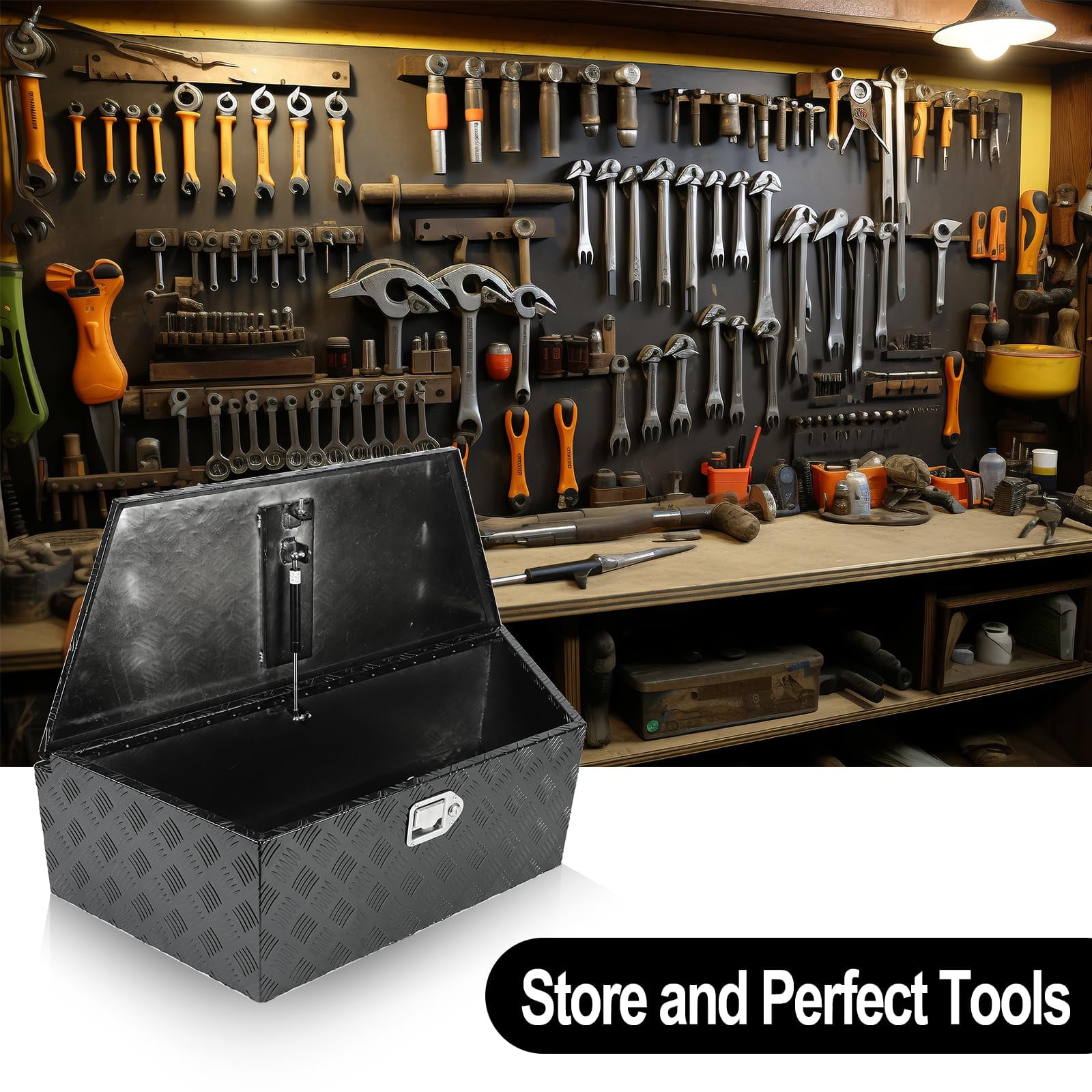 confote Heavy Duty Tool Boxes and Organizers, Aluminum Black, ‎18.92 lbs