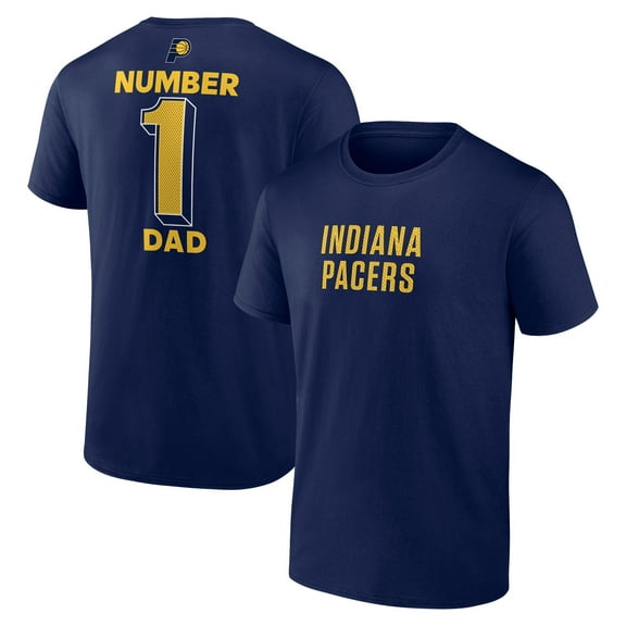 Men's Navy Indiana Pacers #1 Dad Jersey T-Shirt