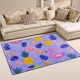 thumbnail image 2 of Flamingo Pineapple Pattern Memory Foam Area Rug 60"x39" Non Slip, Absorbent, Fade Proof for Living Room, Bedroom, Office, 2 of 7