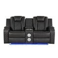 thumbnail image 5 of Benz LED & Power Recliner 3 PC Made With Faux Leather in Gray, 5 of 17