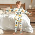 thumbnail image 6 of Dailycode Cotton Pajama Set Snug Fit Long Sleeve Top and Pants for 18M-8Y Hand Drawn Dinosaurs Leaf, 6 of 7