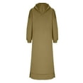 thumbnail image 4 of LIaqionyy Womens Hoodie Dress Fall Winter Outfits Oversized Long Sweatshirt Pullover Maxi Dresses with Pocket, 4 of 5