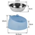 thumbnail image 2 of KAIYANG Comedero elevado para gatos y perros, antideslizante, plataforma inclinada de 15 cm, cuenco extraíble de acero inoxidable, 200 ml, color azul, 2 of 5