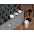 thumbnail image 6 of Covermates Keepsakes - Adjustable Zip-Top Storage Box - Configurable FlexGrid Compartments - Heavy Duty Polyester- Reinforced Handles - Stackable Design - Indoor Storage, Grey Heather, 6 of 8