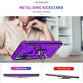 thumbnail image 6 of LeYi for Motorola G Play 2024 Phone Case, Moto G Play Case with Screen Protector for Girls Boys, [Military-Grade] Heavy Duty Case with Magnetic Metal Ring Kickstand for Moto G Play 2024, Purple, 6 of 7
