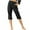 Black, variant on jsaierl Capri Pants Women Casual High Waist Capri Shorts Petite Straight Leg Cotton Skimmer Capris Sports Solid Color Lightweight Capris Womens Capris