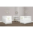 thumbnail image 3 of Dream On Me Moon Bear Reaching For The Stars 4 In 1 Modern Island crib With Rounded Spindles I Convertible Crib I Hand Printed Mural On One End Panel I Mid- Century Meets Modern in White Finish, 3 of 15