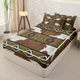 thumbnail image 2 of jejeloiu Vintage Western Zipper Full Size Comforter Sets with Fitted Sheet and 2 Pillowcases,Cowhide Print Zipper Bedding Set For Boys,Brown Black,Reversible,4-Piece, 2 of 7