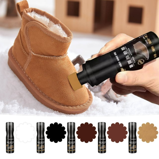 Agente de reacondicionamiento de reparación de color Snow Boot | Solución de teñido de cuero y gamuza | Spray Restaurador de Color Nutritivo | Reparación de decoloración para zapatos, bolsos