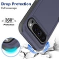 thumbnail image 2 of Decase for Google Pixel 9 Pro XL Case, Shockproof Heavy Duty Hybrid Protection Hard PC Shell Flexible TPU Bumper, Military Grade Drop Proof Durable Protective Case with Screen Protector,Darkblue, 2 of 5