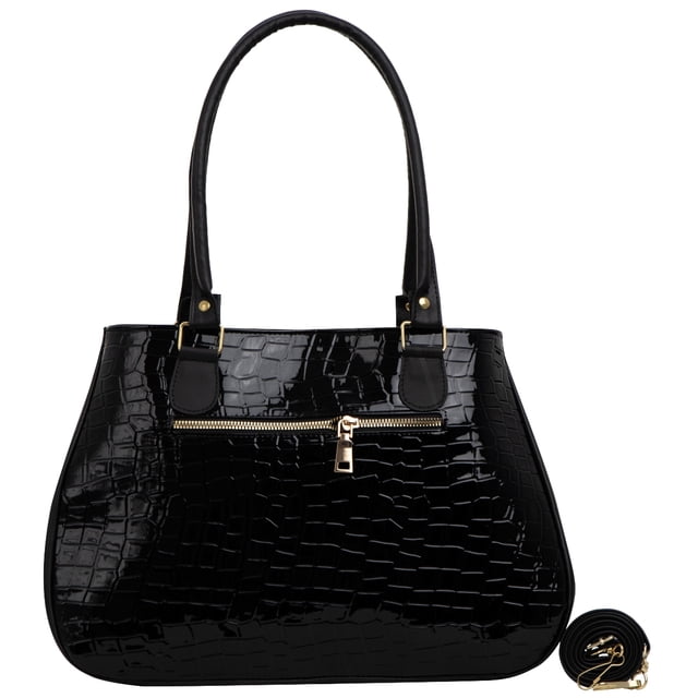 Bolsa Crocco De Mujer FANA Julia Color Negro 5 Preciosa Llévatela, M4040!!