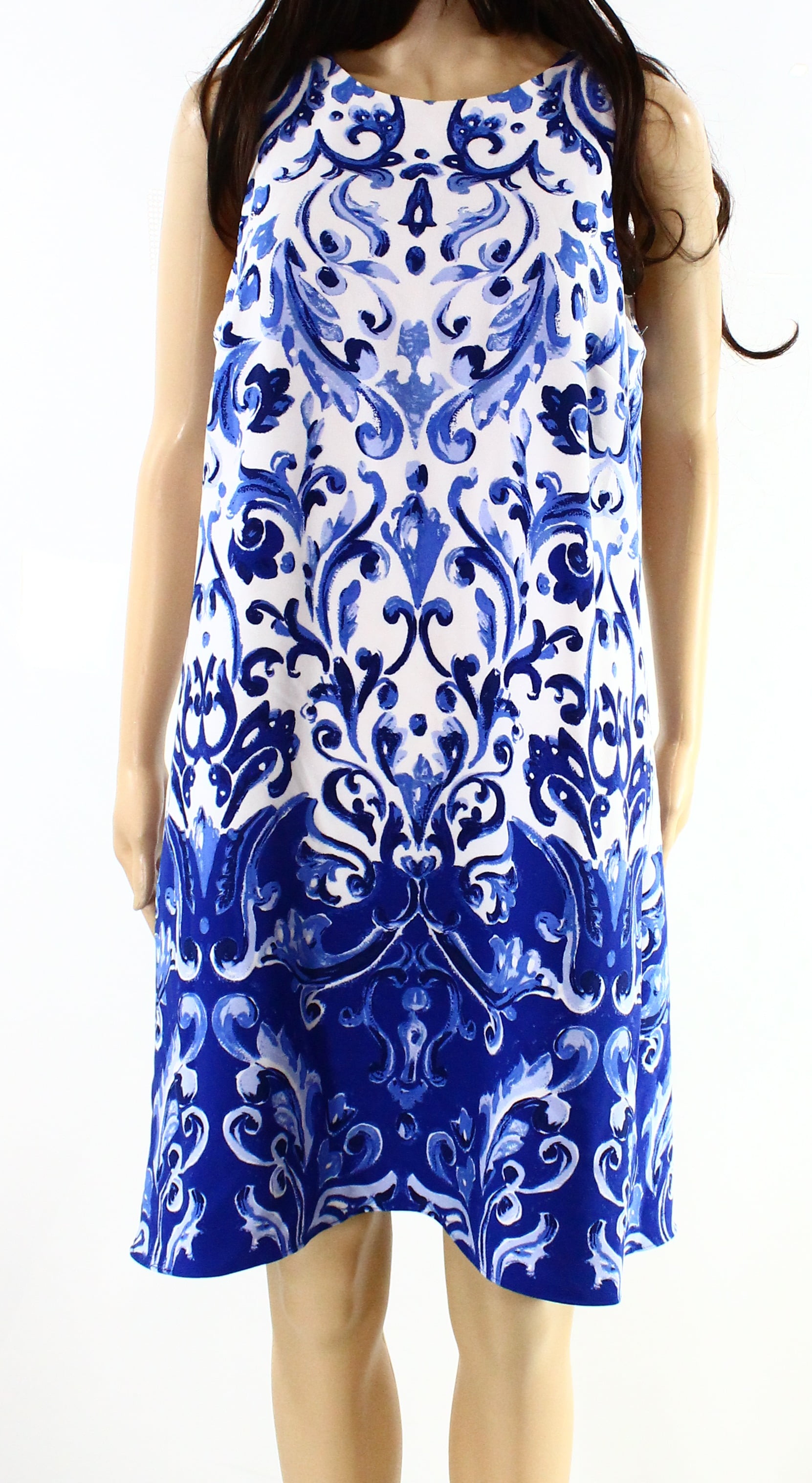 ralph lauren blue white dress