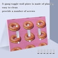 thumbnail image 3 of Yayeee Toggle Light Switch Wall Plate 3-Gang 6.37"x4.48" Decorative Outlet Cover, Pink Doughnuts, 3 of 7