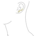 thumbnail image 3 of Bling Jewelry Womens White Freshwater Pearl Ear Cuff Cartilage Climbers 14K Gold Plated Silver, 3 of 5