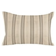thumbnail image 2 of Brown Beige Striped Standard Size Pillow Cover, Pillowcase Protectors with Zipper, Breathable Decorative Throw Pillow Case Cover, Boho Ethnic Modern Abstract Art Pillow Shams for Couch Sofa 20x26Inch, 2 of 8