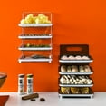 thumbnail image 2 of 1pc Foldable Side Dish Tray, Wall Mounted Kitchen Storage Rack, Vegetables Fruit Prepare Plate Hot Pot Dish Holder Tray Table Dish Organizer, Space Saver, Kitchen Accessories, 2 of 4