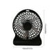 thumbnail image 3 of Ventilador portátil de carga USB, ventilador de mesa compacto ajustable de tres velocidades con funcionamiento silencioso, ideal para uso en oficina, dormitorio y residencia, negro y azul, 17x14x6cm, 3 of 6