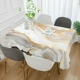 thumbnail image 5 of Coolnut White Marble Rectangle Tablecloth Waterproof Polyester Table Clothative Stain Resistant & Wrinkle Resistant Washable Table Cover for Dining Table/Party/Camping 60x90 Inch Decor Gift, 5 of 7