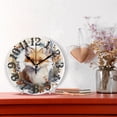 thumbnail image 2 of Fox Leaves Fruit Circle 10 inch Wall Clocks Non Ticking Easy to Read Battery Decorative for Home Bathroom Kitchen Bedroom Living Room, 2 of 8