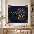 thumbnail image 5 of Moon Phases Beside a Lotus Mandala, Mystical Celestial for Astronomy Fans, Night Sky Decor, Housewarming Gift, Tapestry Wall Hanging for Bedroom and Living Room, 5 of 7