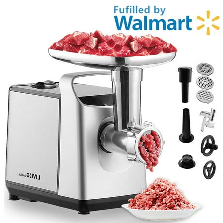 Electric Meat Grinder with Sausage Stuffer Maker Max 3000W Stainless Steel Food Processor Veggies Shredder Walmart