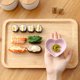 thumbnail image 4 of Mini plato para condimentos con asas, soporte para bocadillos de condimento de ketchup, diseño portátil plegable, marco de acero inoxidable, para cocina de oficina, alta capacidad,, 4 of 7