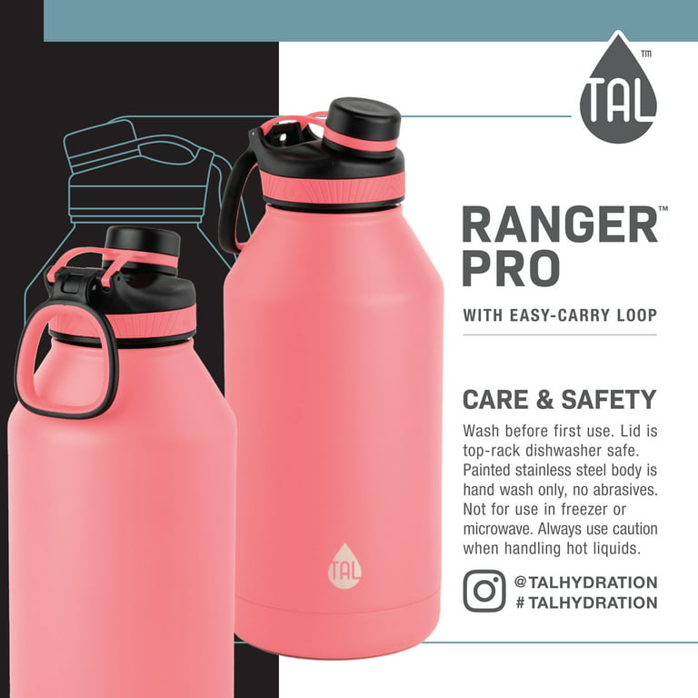 TAL Stainless Steel Ranger Tumbler Water Bottle 64 fl oz, Pink