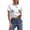 White, variant on Womens Workout Tops T Shirts Short Sleeve Gothic Skeleton Print Distressed Crop Round Neck Fall Spring Boho Shirts