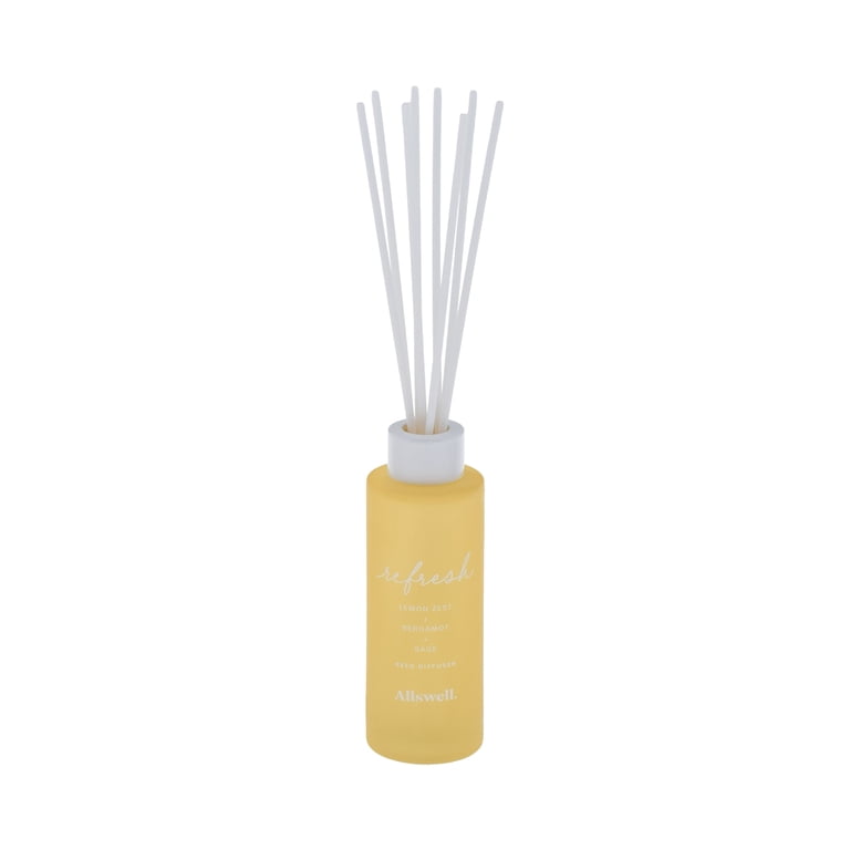 Allswell Scented Reed Diffuser Lemon Zest Bergamot Sage Flameless