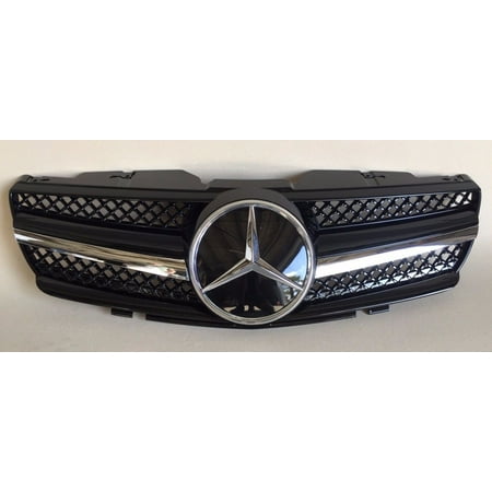 Mercedes Sl500 Convertible - MERCEDES BENZ SL R230 08-SL LOOK GRILL BLACK SL500 SL550 SL55 AMG NEW 2003-2006