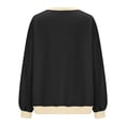 thumbnail image 7 of Rciityk Women's Crewneck Sweatshirt Casual Fall Outfits Color Block Long Sleeve Oversized Pullover Sweaters Tops Fashion Black M, 7 of 7