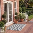 thumbnail image 4 of Safavieh Courtyard Ayden Chevron Indoor/Outdoor Area Rug, Blue/Beige, 2'7" x 5', 4 of 11