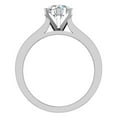 thumbnail image 3 of Diamond Engagement Ring for Women Round Brilliant Solitaire Diamond Ring with Twin-Row Shank 14K White Gold 1.20 Carat (H,SI1), 3 of 5