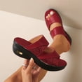 thumbnail image 4 of HAJWOH Orthopedic Sandals for Women Arch Support Summer Flat Sandals Wide Non Slip Slip on Hiking Shoes Comfortable 2026 Foam Shoes Red 37, 4 of 4