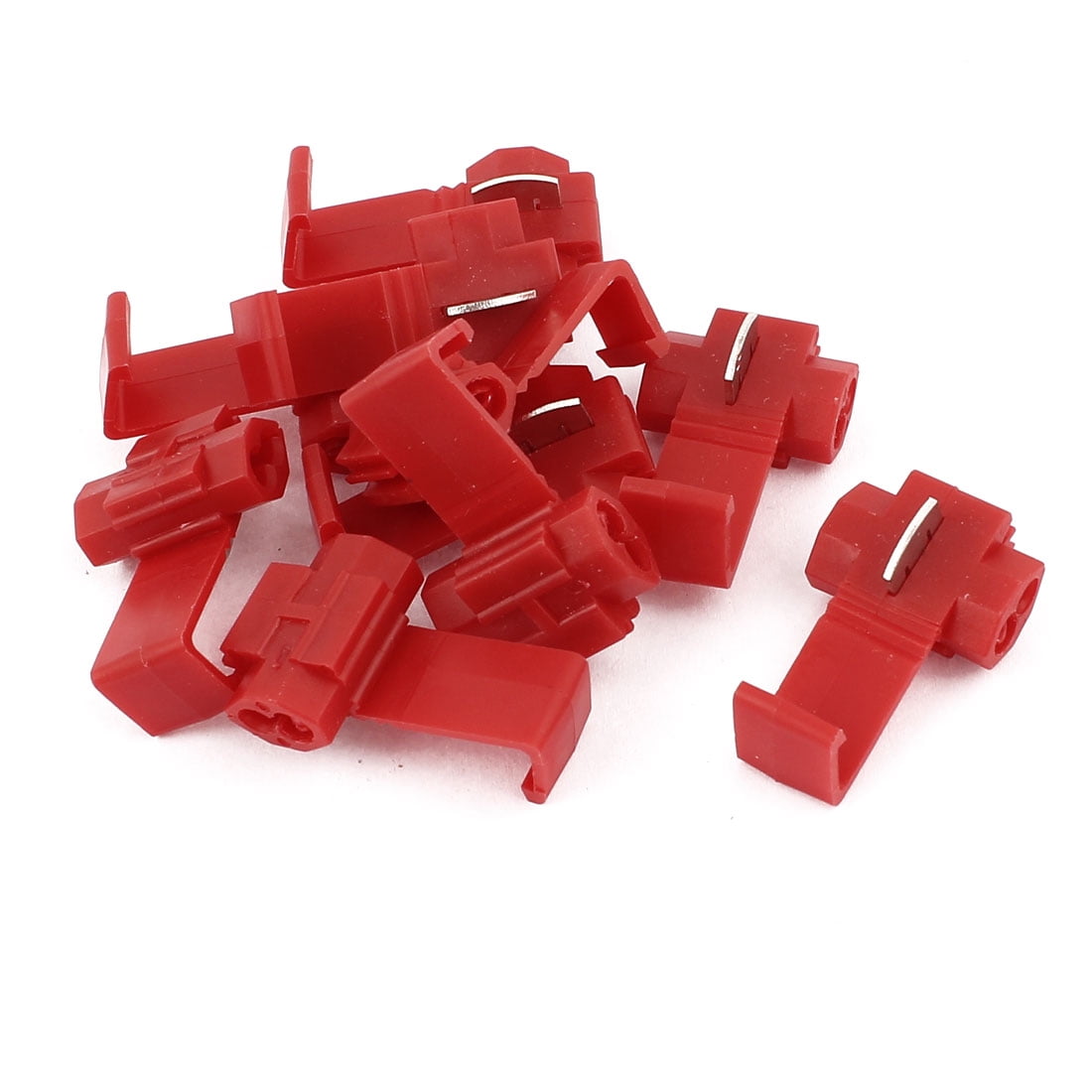 Car 2.5mm2 Cable Clip Solderless Wire Quick Splice Connector Red 10Pcs