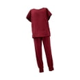 thumbnail image 1 of Conjunto médico femenino, lavable a máquina, transpirable, duradero, pantalones para correr, enfermera Vino rojo, 1 of 8